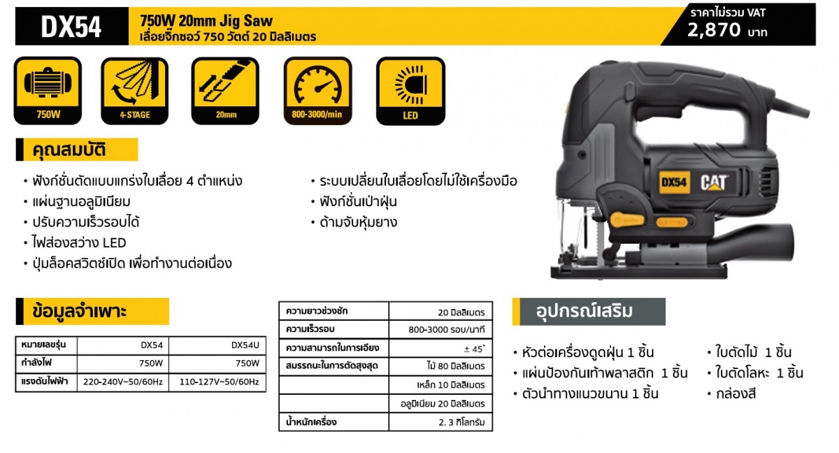 เครื่ิองเลื่อยจิ๊กซอว์ 750 วัตต์